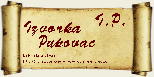 Izvorka Pupovac vizit kartica